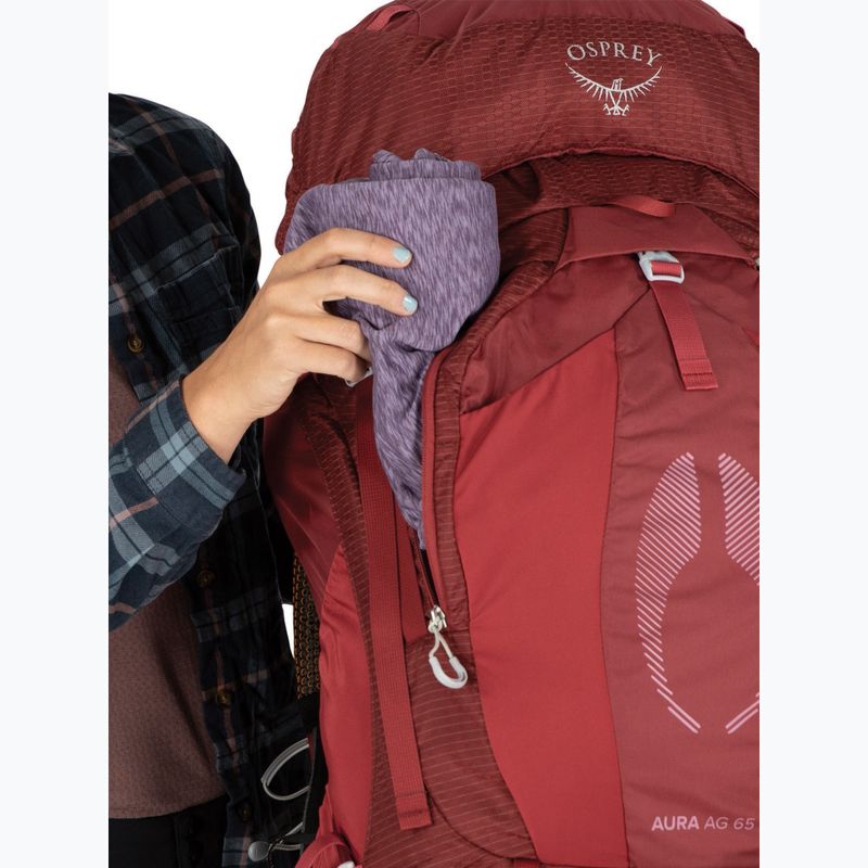 Rucsac de trekking pentru femei Osprey Aura AG 65 l XS-S berry sorbet red 11