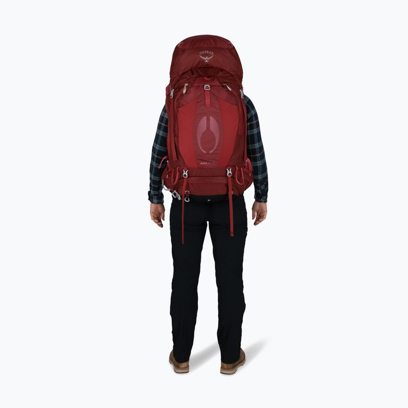 Rucsac de trekking pentru femei Osprey Aura AG 65 l M-L berry sorbet red 6