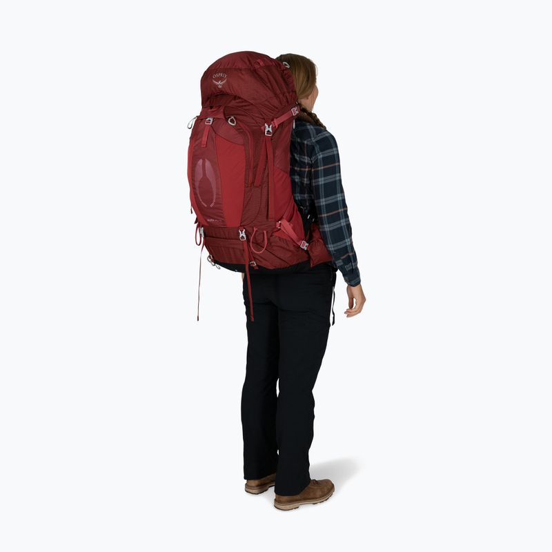Rucsac de trekking pentru femei Osprey Aura AG 65 l M-L berry sorbet red 7