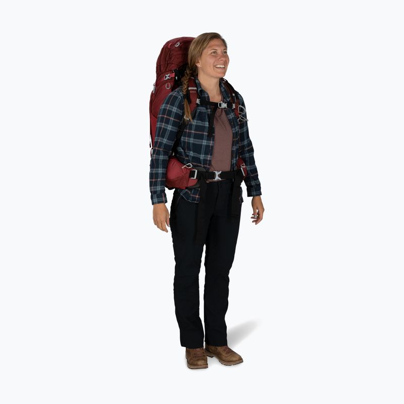 Rucsac de trekking pentru femei Osprey Aura AG 65 l M-L berry sorbet red 8