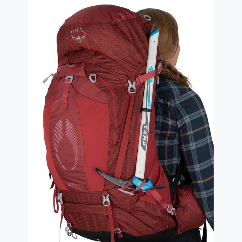 Rucsac de trekking pentru femei Osprey Aura AG 65 l M-L berry sorbet red 9