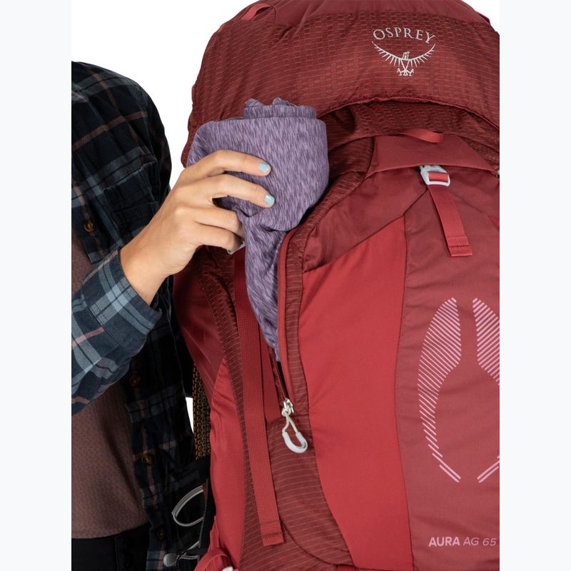 Rucsac de trekking pentru femei Osprey Aura AG 65 l M-L berry sorbet red 10