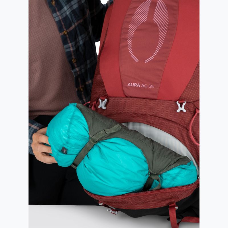 Rucsac de trekking pentru femei Osprey Aura AG 65 l M-L berry sorbet red 12
