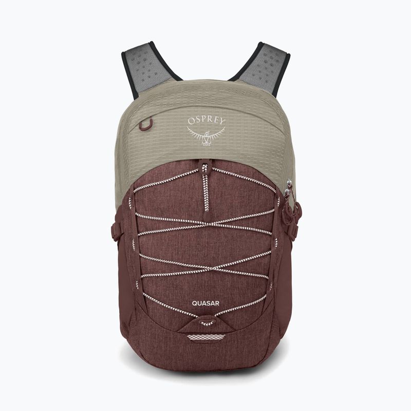 Rucsac de oraș Osprey Quasar 26 l sawdust tan/raisin red