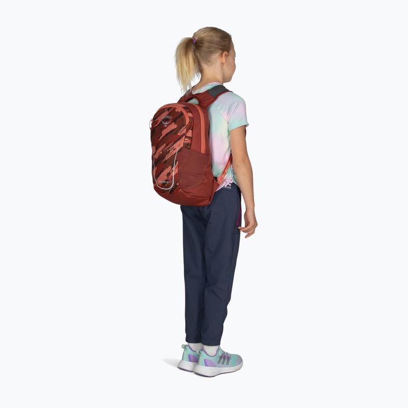 Rucsac de oraș pentru copii Osprey Daylite Jr 9 l brush strokes print/red canyon