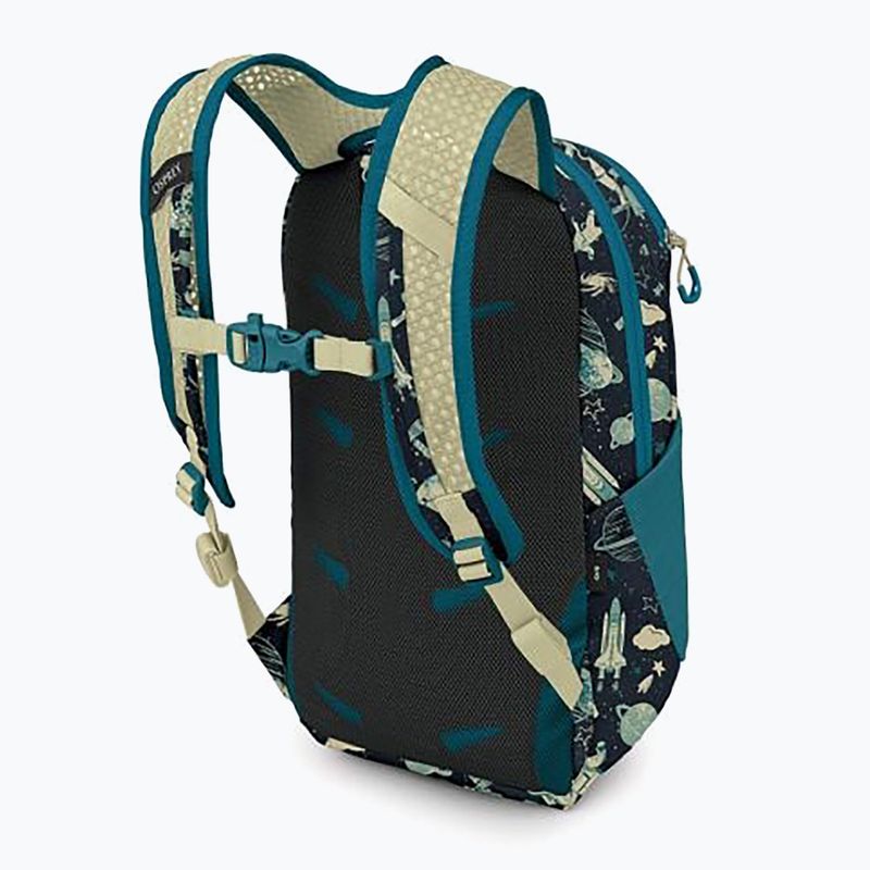 Rucsac de oraș pentru copii Osprey Daylite Youth Pack 9 l space travel print/antique blue