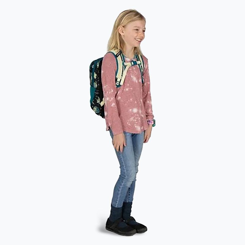 Rucsac de oraș pentru copii Osprey Daylite Youth Pack 9 l space travel print/antique blue