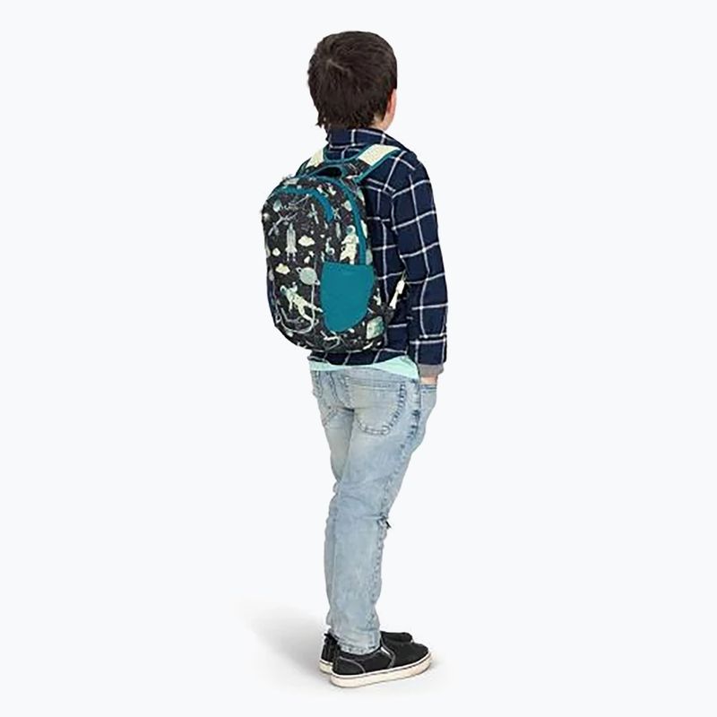 Rucsac de oraș pentru copii Osprey Daylite Youth Pack 9 l space travel print/antique blue
