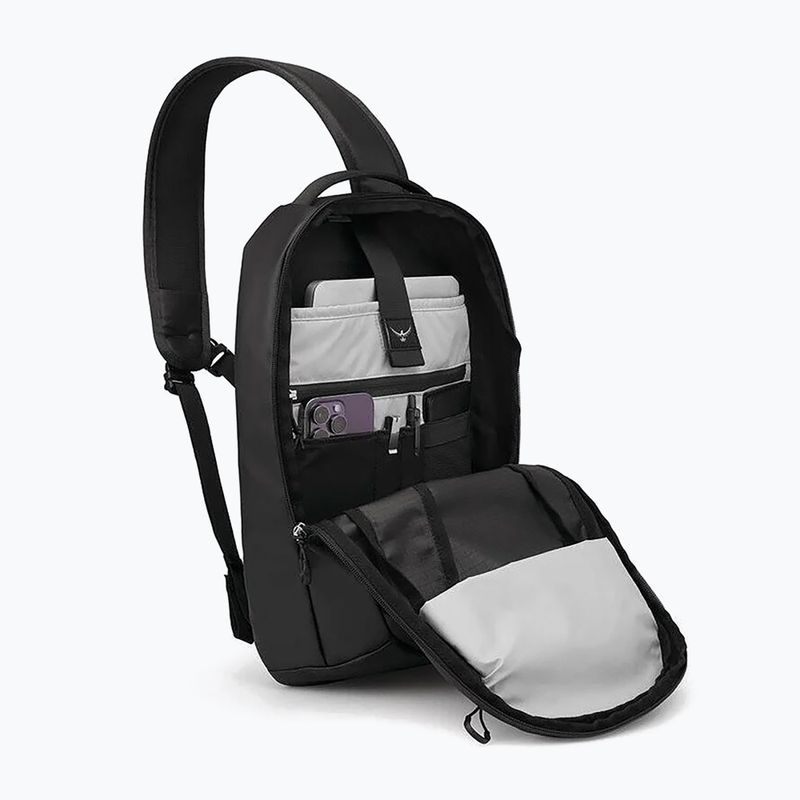 Rucsac de oraș pe umăr Osprey Transporter Sling raven black 4