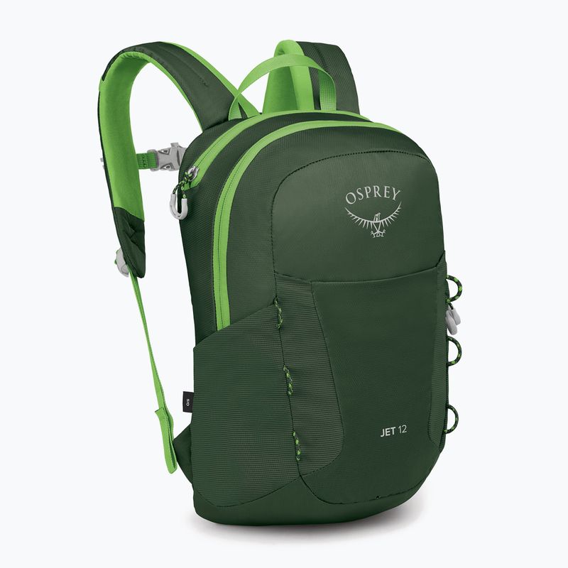 Rucsac turistic pentru copii Osprey Jet 12 l green canopy / limeline green 2