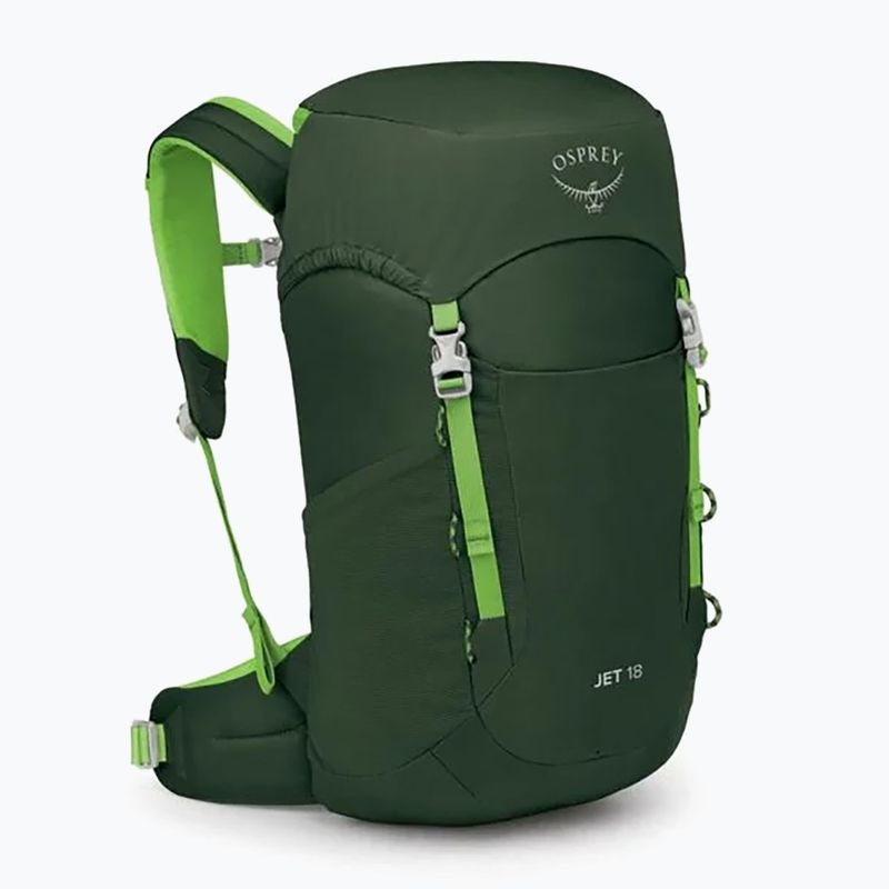 Rucsac turistic pentru copii  Osprey Jet 18 l green canopy/ limeline green 3