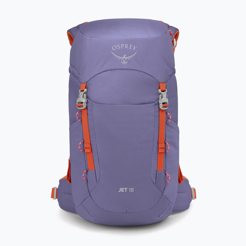 Rucsac turistic pentru copii Osprey Jet 18 l euphoria purple/ mars orange