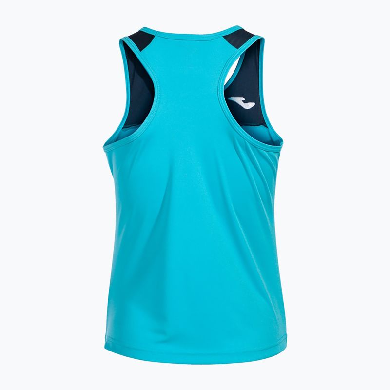 Tank top de tenis pentru femei Joma Montreal fluorescent turquoise/navy blue 8