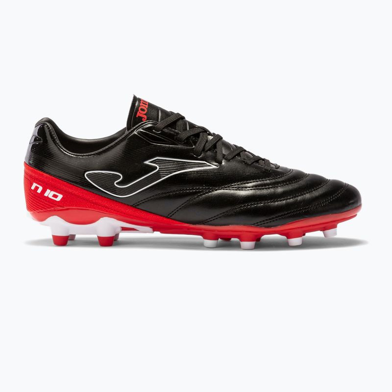 Ghete de fotbal Joma Numero-10 FG pentru bărbați, negru/roșu 12