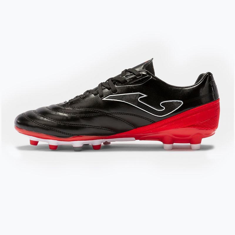 Ghete de fotbal Joma Numero-10 FG pentru bărbați, negru/roșu 13