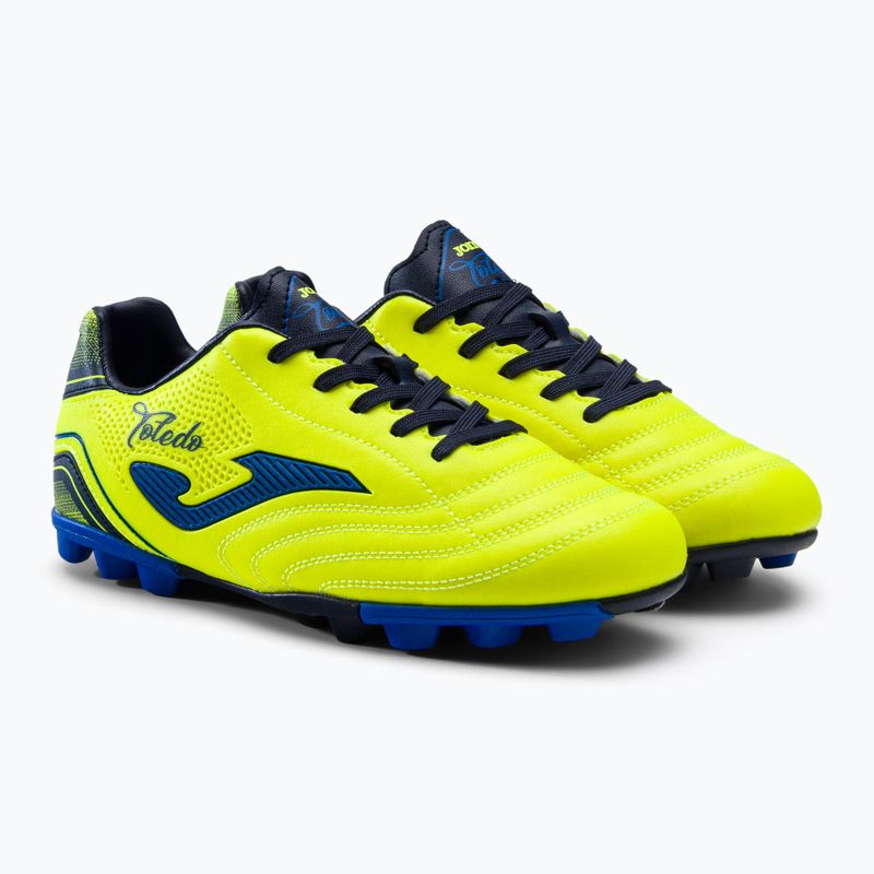 Ghete de fotbal pentru copii Joma Toledo HG lemon fluor 3