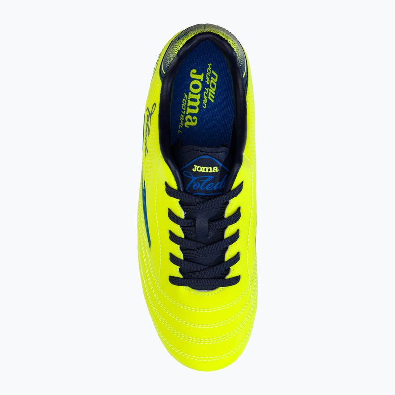 Ghete de fotbal pentru copii Joma Toledo HG lemon fluor 6