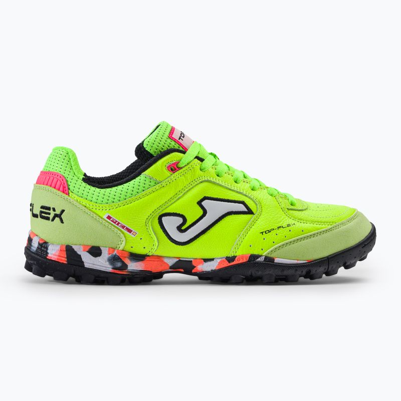 Ghete de fotbal pentru bărbați Joma Top Flex TF verde fluor 2