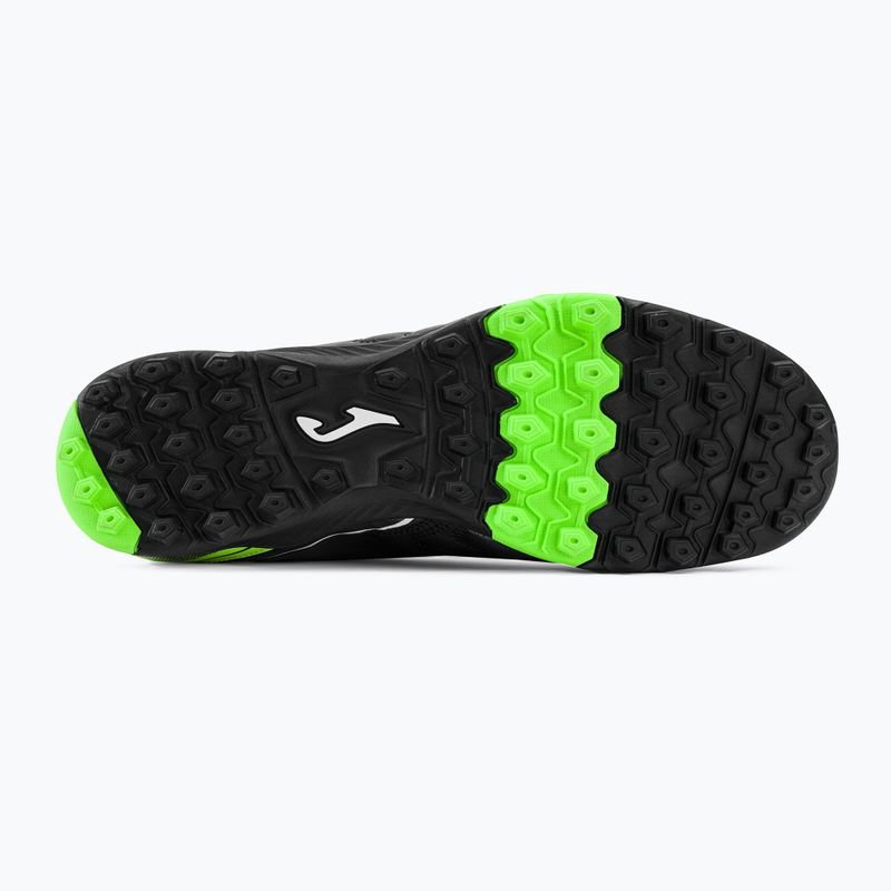 Ghete de fotbal Joma Aguila TF pentru bărbați, negru/verde fluor 5