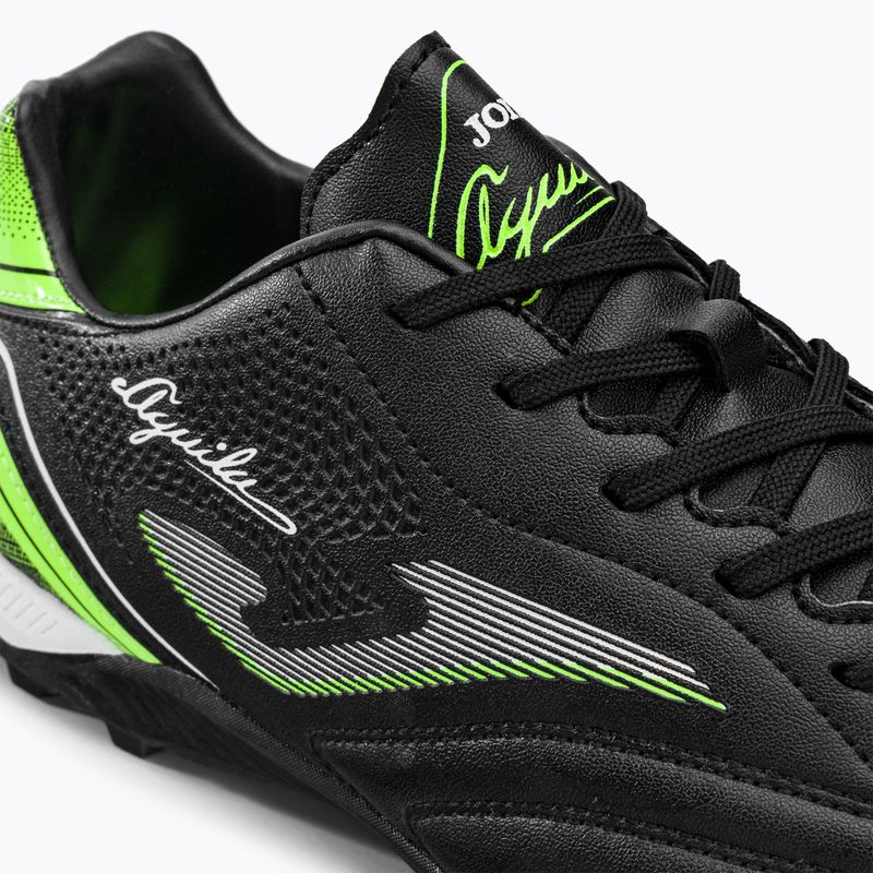 Ghete de fotbal Joma Aguila TF pentru bărbați, negru/verde fluor 9