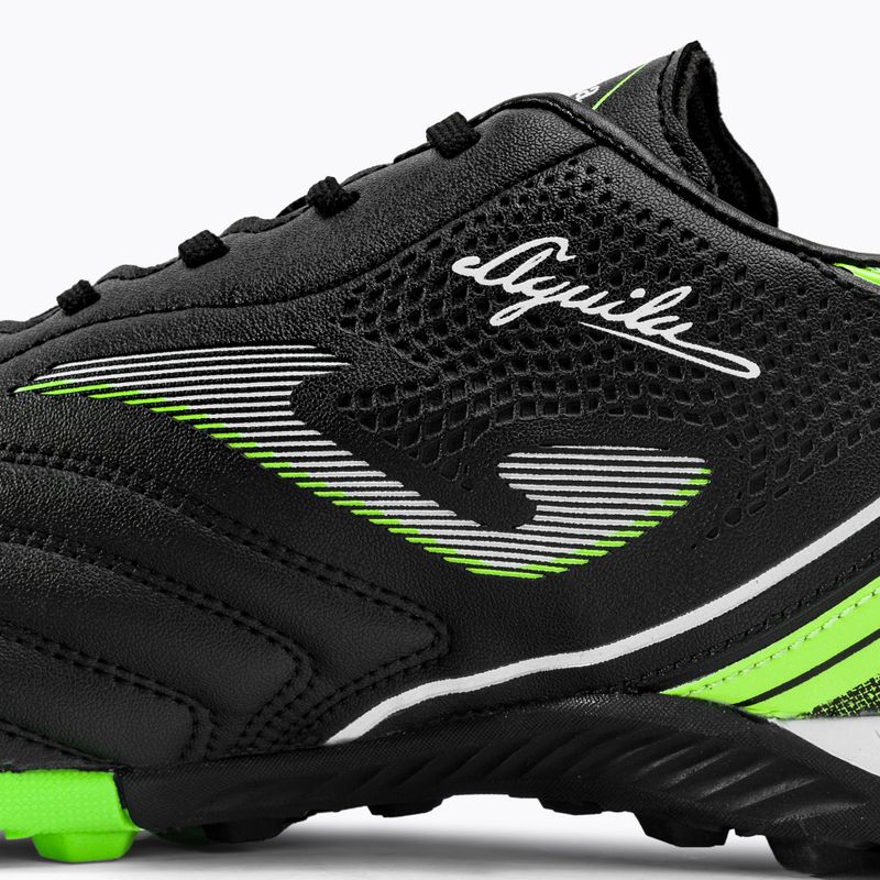 Ghete de fotbal Joma Aguila TF pentru bărbați, negru/verde fluor 10