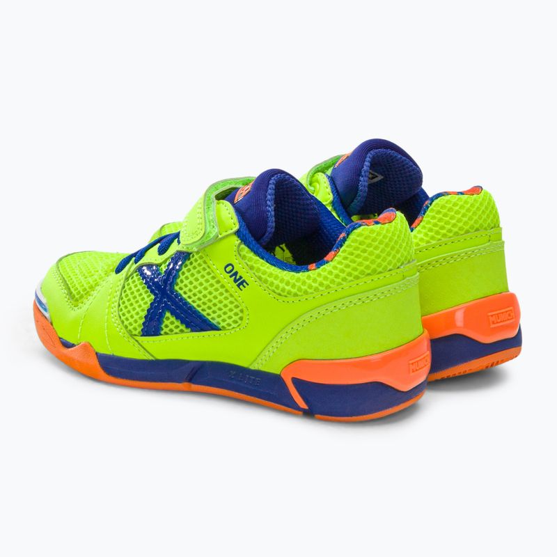 Cizme de fotbal pentru copii MUNICH One Kid Vco verde deschis 3