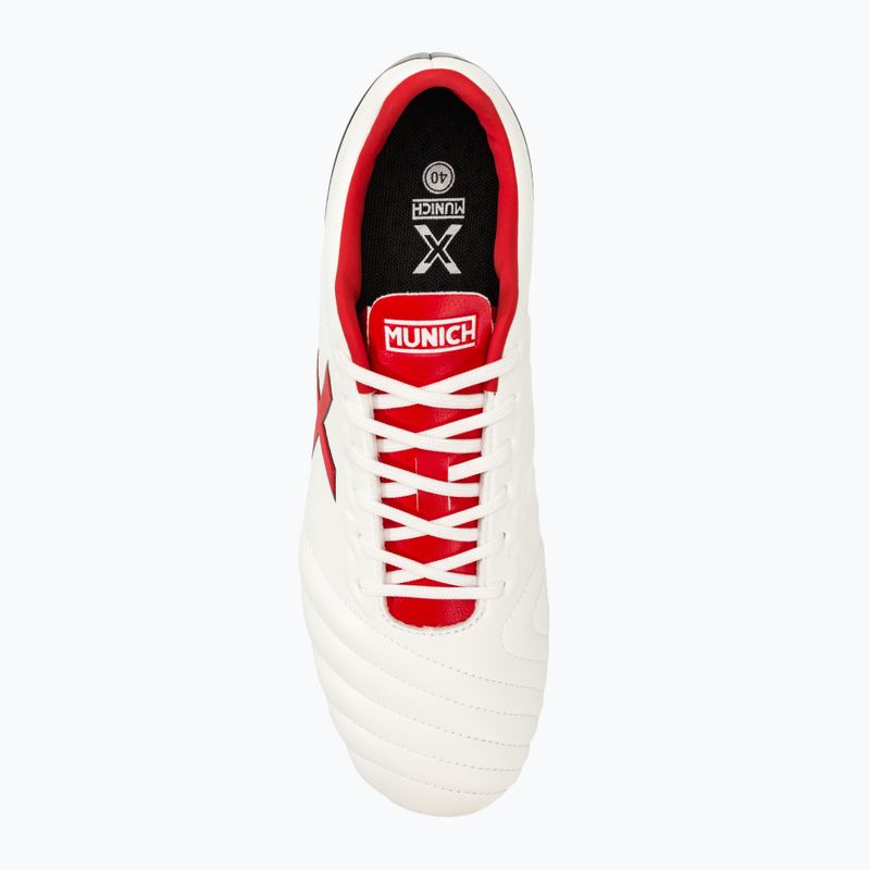 Cizme de fotbal MUNICH Arenga FG blanco/rojo 5