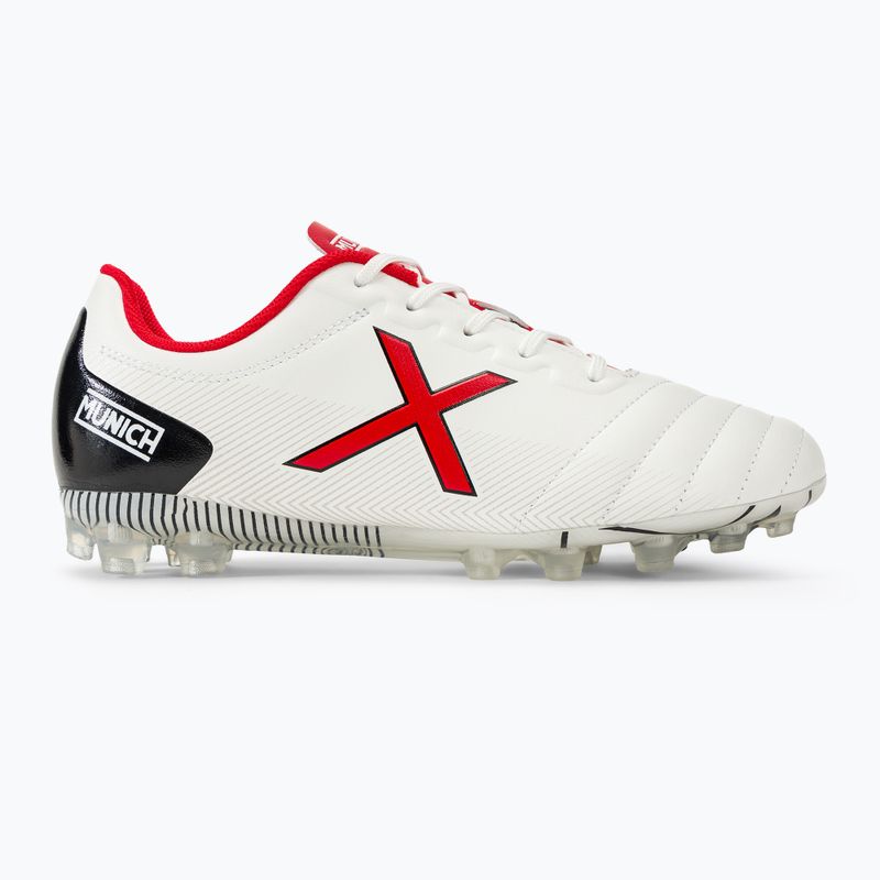 Ghete de fotbal pentru copii MUNICH Arenga Kid FG blanco/rojo 2