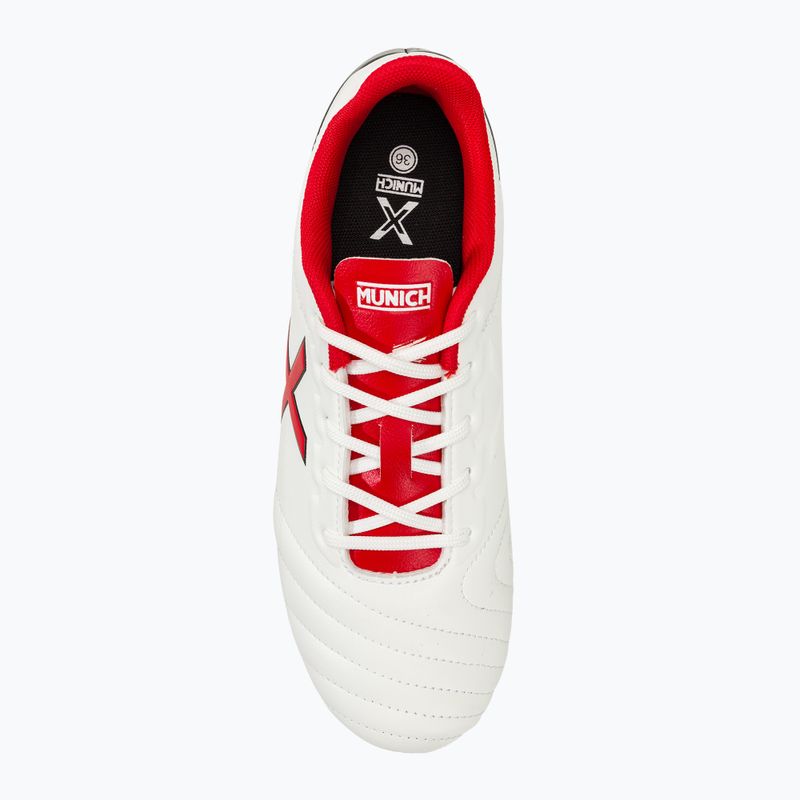 Ghete de fotbal pentru copii MUNICH Arenga Kid FG blanco/rojo 5