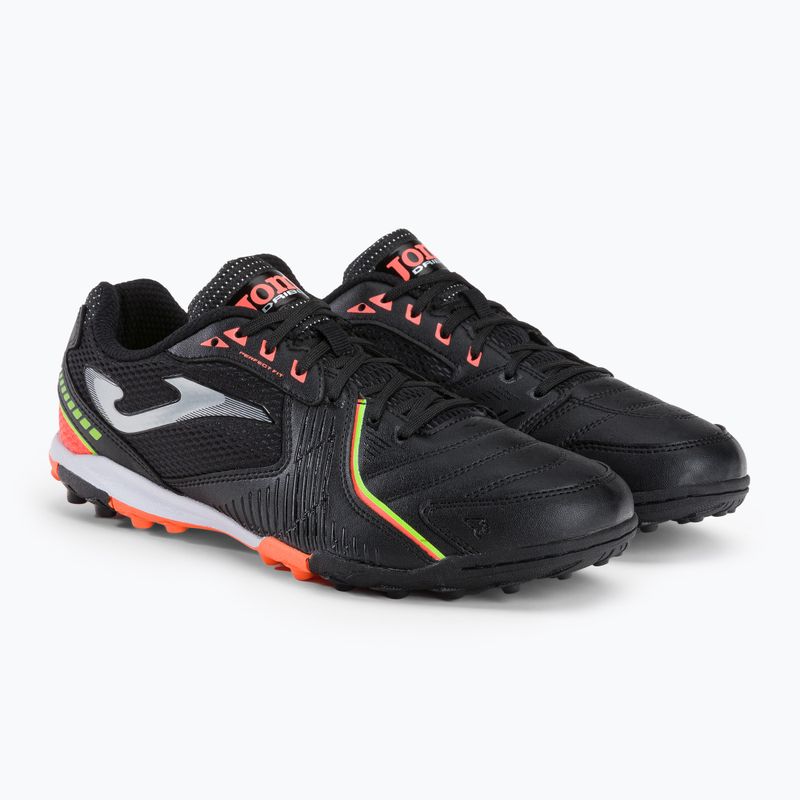 Ghete de fotbal Joma Dribling TF pentru bărbați, negru/roșu 4