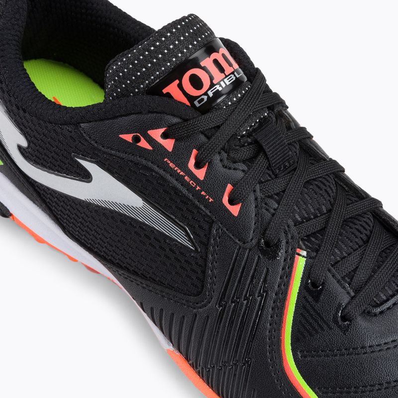 Ghete de fotbal Joma Dribling TF pentru bărbați, negru/roșu 7