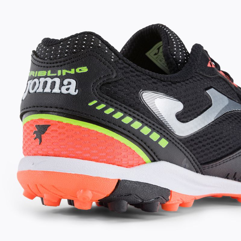 Ghete de fotbal Joma Dribling TF pentru bărbați, negru/roșu 9