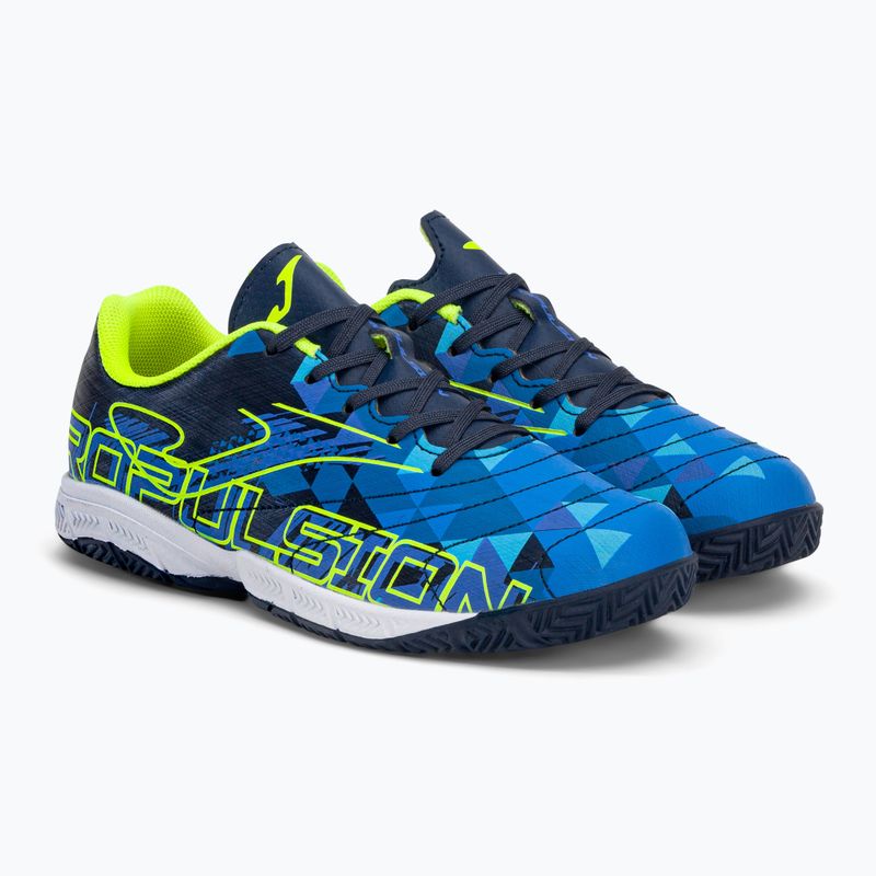 Ghete de fotbal pentru copii Joma Propulsion IN navy/galben pentru copii 4