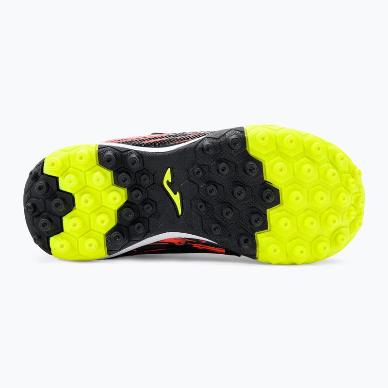 Joma Super Copa TF ghete de fotbal pentru copii, negru/portocaliu 5