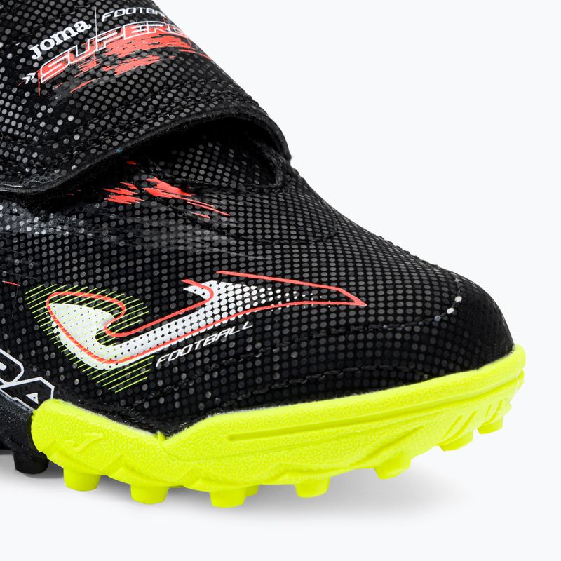 Joma Super Copa TF ghete de fotbal pentru copii, negru/portocaliu 7