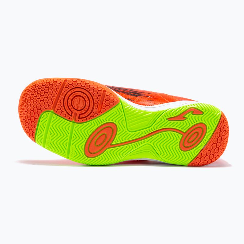 Joma Super Copa IN coral/verde fluor pentru copii ghete de fotbal pentru copii 14