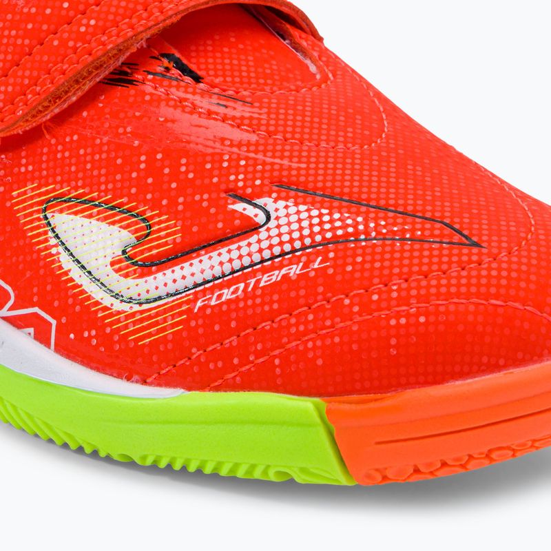 Joma Super Copa IN coral/verde fluor pentru copii ghete de fotbal pentru copii 7