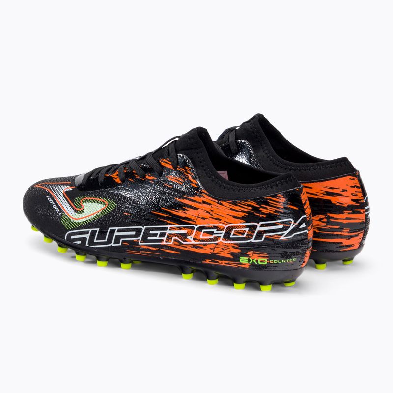 Joma Super Copa AG ghete de fotbal pentru bărbați negru/coral 3