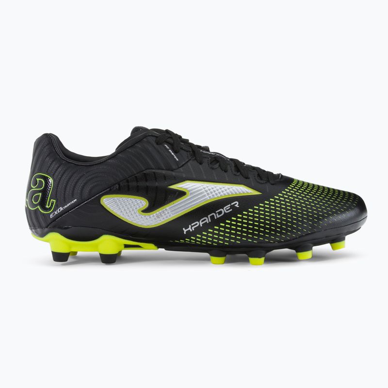 Joma ghete de fotbal pentru bărbați Xpander FG negru/lemon fluor 2