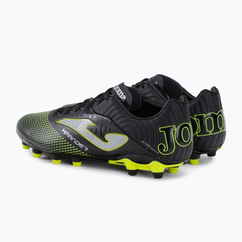 Joma ghete de fotbal pentru bărbați Xpander FG negru/lemon fluor 3