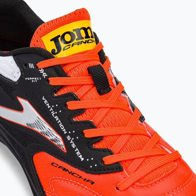 Joma Cancha TF, ghete de fotbal pentru bărbați, portocaliu/negru 8