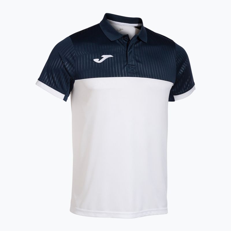 Tricou polo pentru bărbați Joma Montreal, alb/maroiaz 2