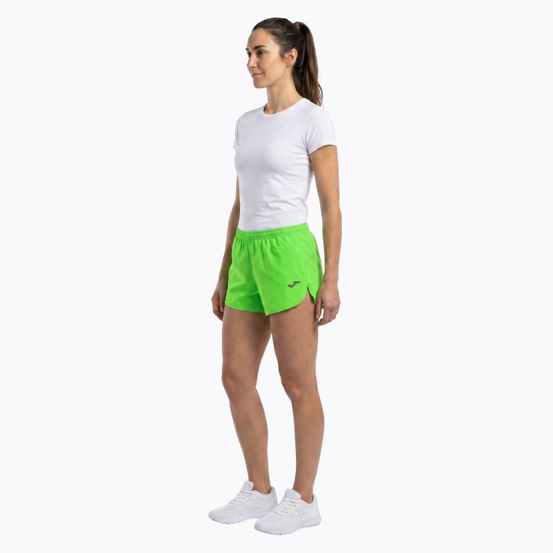 Pantaloni scurți de alergat Joma Olimpia fluor green 3