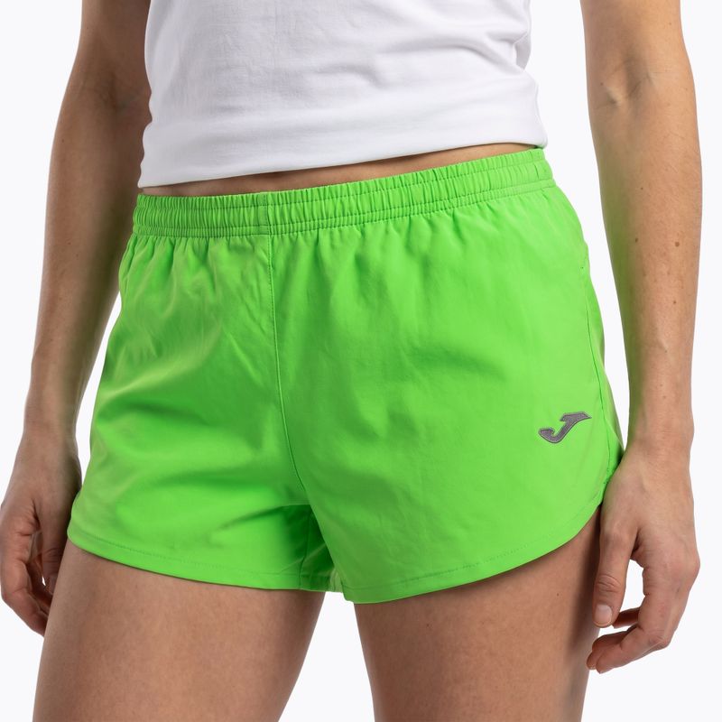 Pantaloni scurți de alergat Joma Olimpia fluor green 5