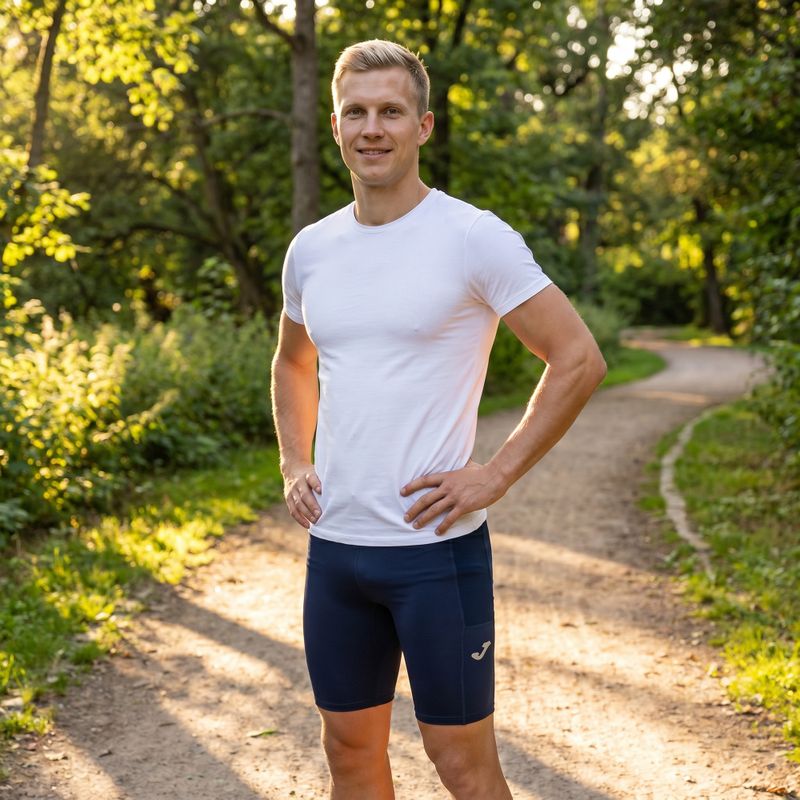 Pantaloni scurți de alergat pentru bărbați Joma Elite X Short Tights bleumarin 700038.300 13
