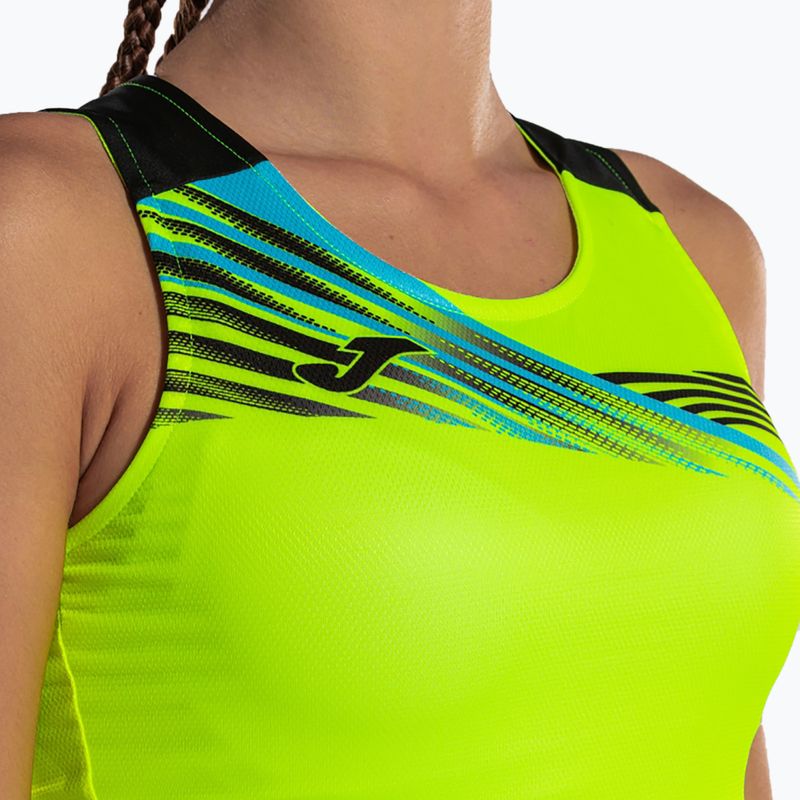 Top de alergat pentru femei Joma Elite X fluor yellow/black