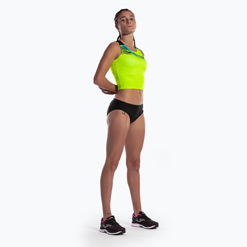 Top de alergat pentru femei Joma Elite X fluor yellow/black