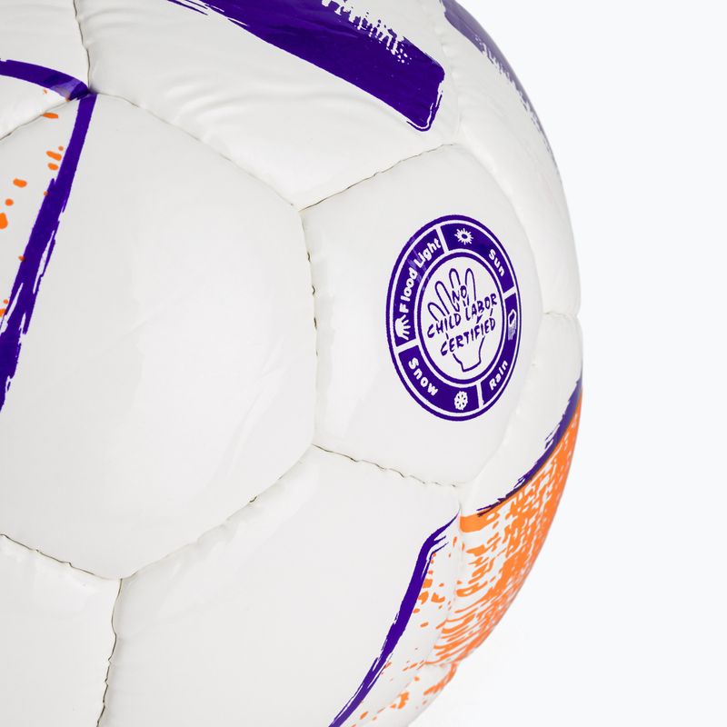 Minge de fotbal Joma Dali II white/fluor orange/purple mărime 3 3