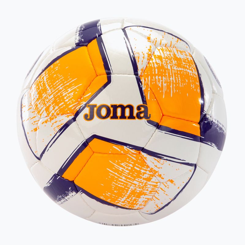 Minge de fotbal Joma Dali II white/fluor orange/purple mărime 3