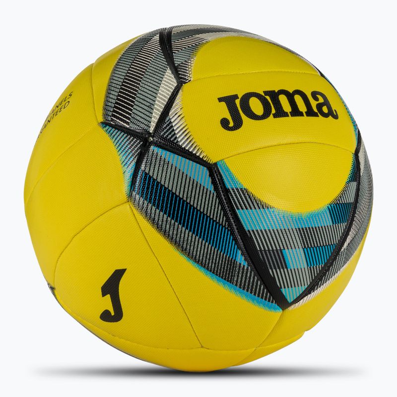 Minge de fotbal Joma Evolution III yellow/black/blue mărime 5 2